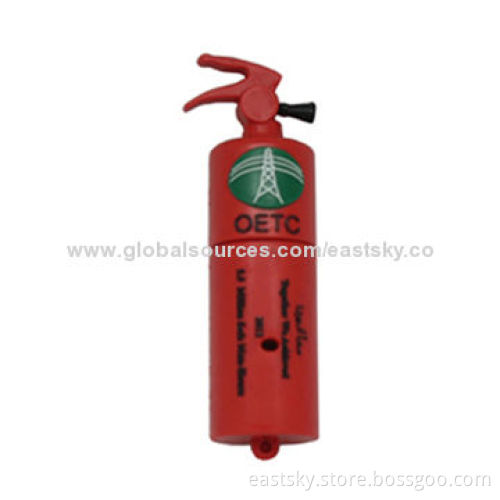 Custom Fire Extinguisher USB Drive, Made of Soft PVC Material, OEM Orders Welcomed
